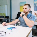 Man thinking in office